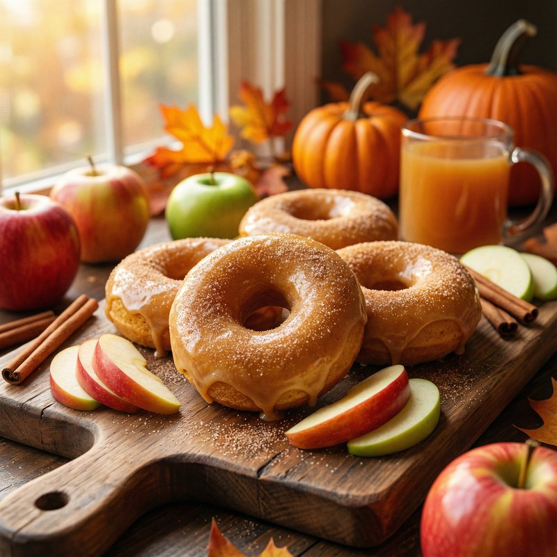 Apple Cider Protein Donuts