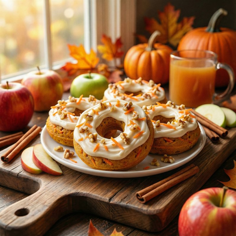 Carrot Cake Protein Donuts