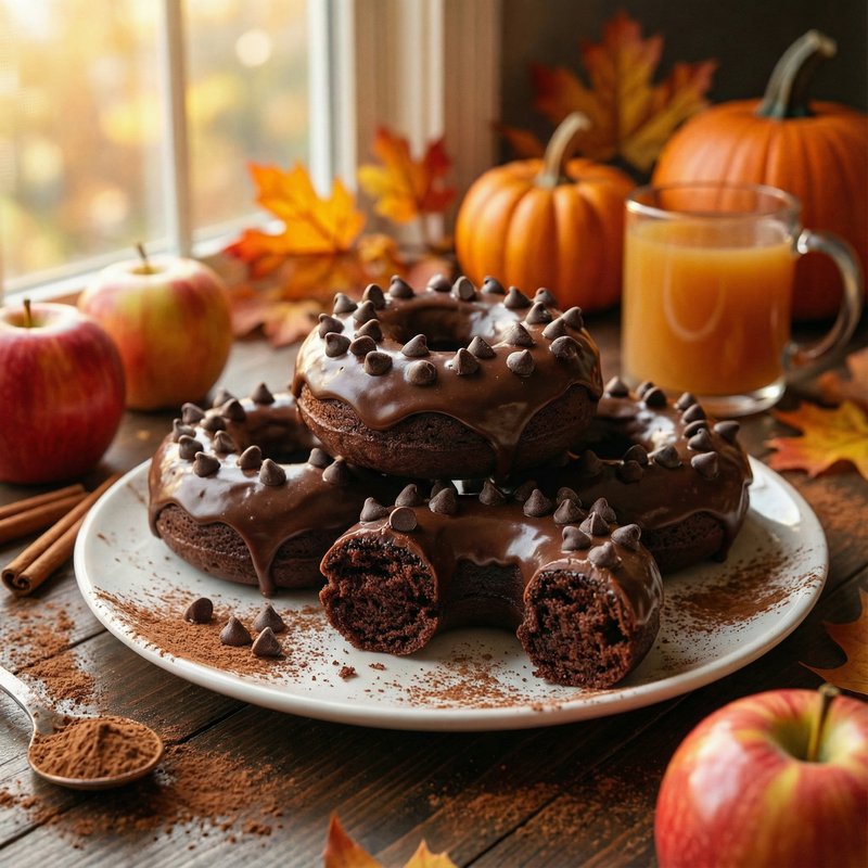 Double Chocolate Protein Donuts